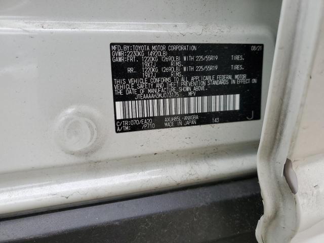 2021 TOYOTA VENZA HYBR - JTEAAAAH3MJ073175