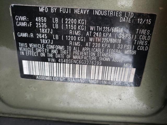 4S4BSENC6G3276299 Subaru Outback 3.6r Limited