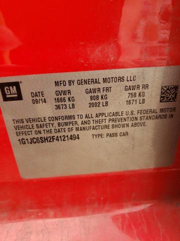 2015 CHEVROLET SONIC LT - 1G1JC6SH2F4121494
