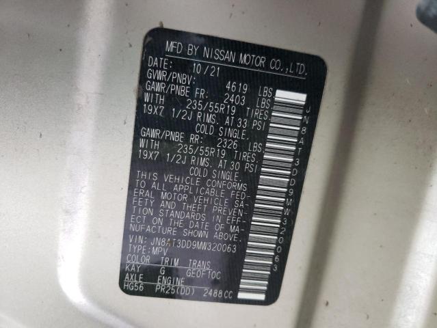 2021 NISSAN ROGUE PLAT JN8AT3DD9MW320063