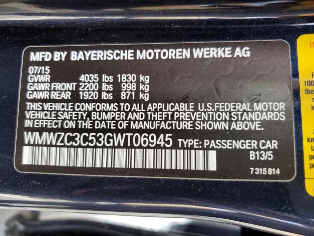 WMWZC3C53GWT06945 Mini Cooper S Countryman