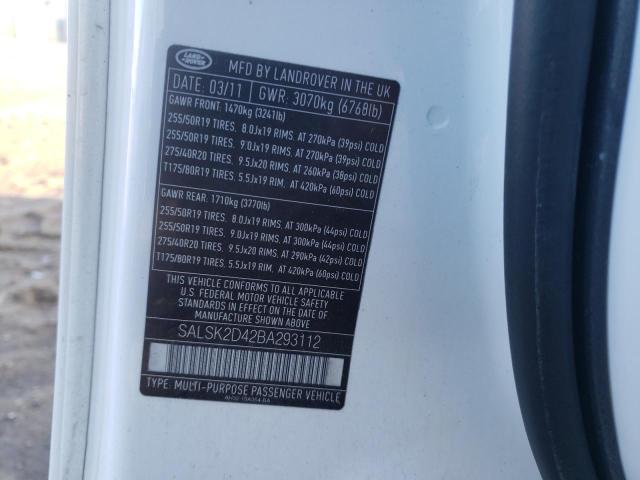 SALSK2D42BA293112 Land Rover Range Rover Sport Lux