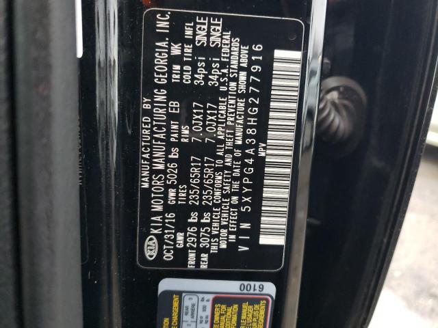 5XYPG4A38HG277916 KIA SORENTO LX