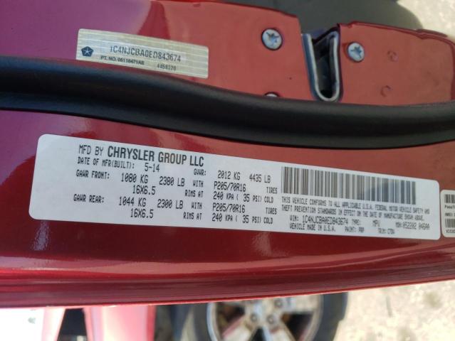 1C4NJCBA0ED843674 Jeep Compass Sport