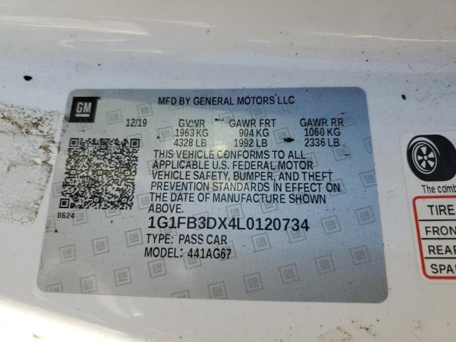 2020 CHEVROLET CAMARO LS - 1G1FB3DX4L0120734