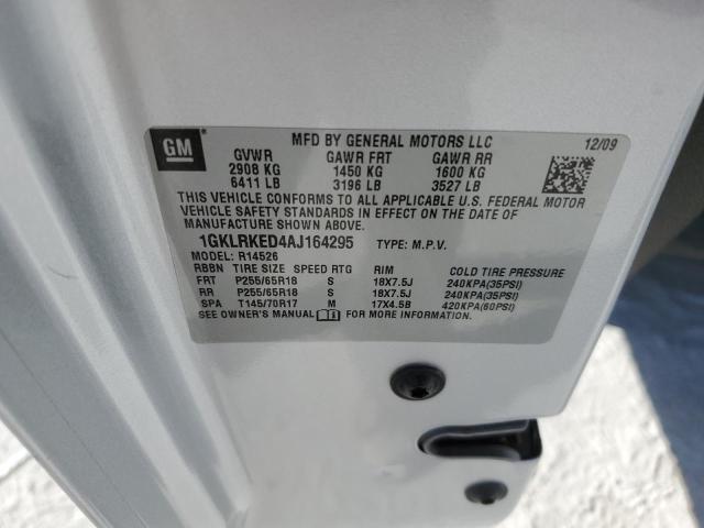 1GKLRKED4AJ164295 GMC ACADIA SL