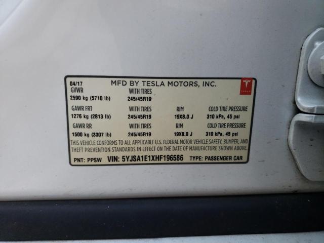 5YJSA1E1XHF196586 Tesla MODEL S