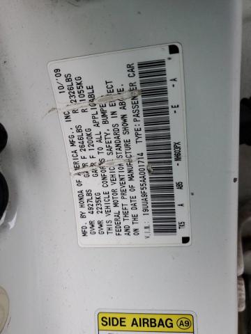 19UUA9F55AA001714 Acura TL