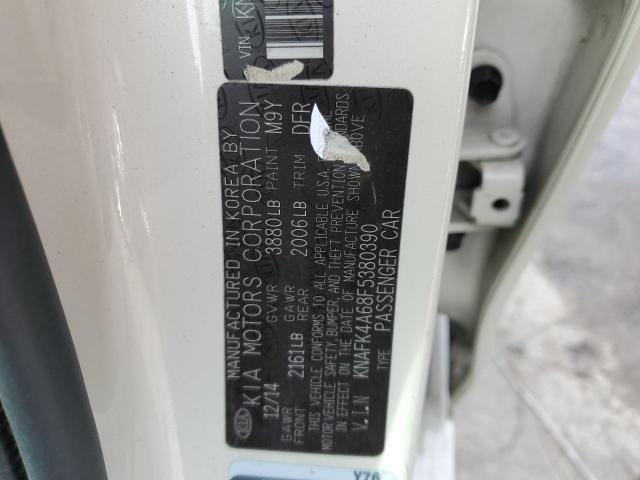 KNAFK4A68F5380390 KIA FORTE LX