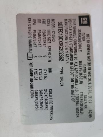 3GTEC13CX9G202362 GMC Sierra C1500
