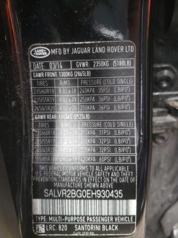 SALVR2BG0EH930435 Land Rover RANGEROVER