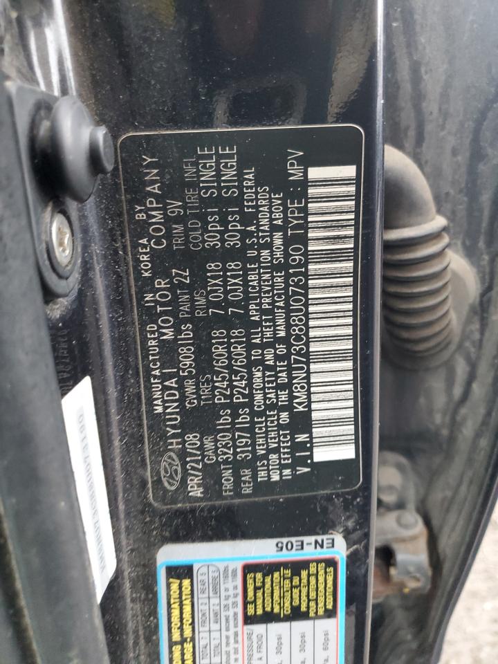 2008 Hyundai Veracruz Gls VIN: KM8NU73C88U073190 Lot: 68001264