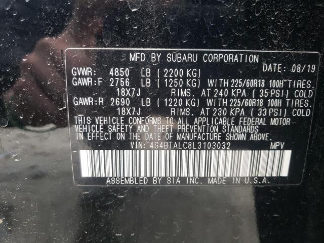 2020 SUBARU OUTBACK LI - 4S4BTALC8L3103032