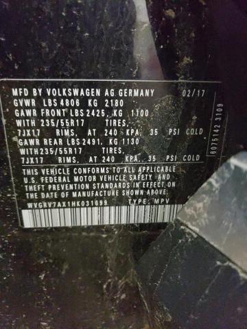 2017 VOLKSWAGEN TIGUAN WOL - WVGRV7AX1HK031699