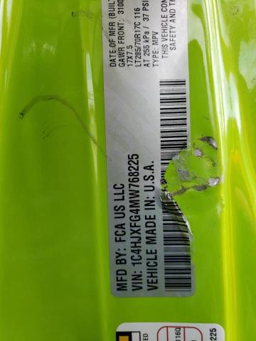 2021 JEEP WRANGLER U - 1C4HJXFG4MW768225