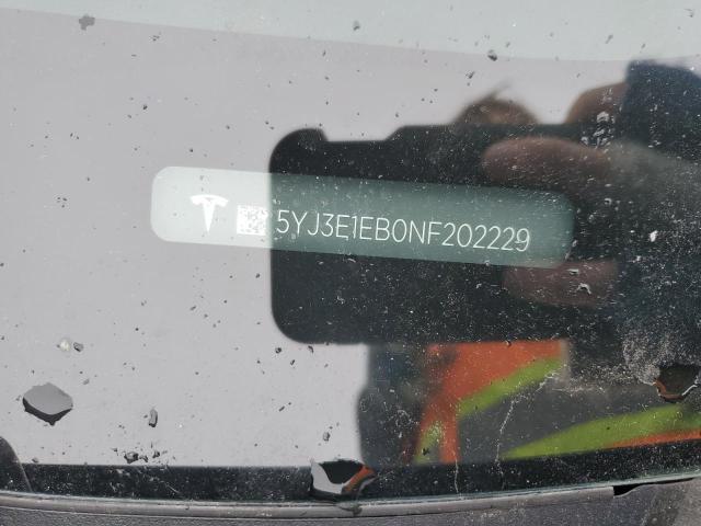 5YJ3E1EB0NF202229 Tesla MODEL 3