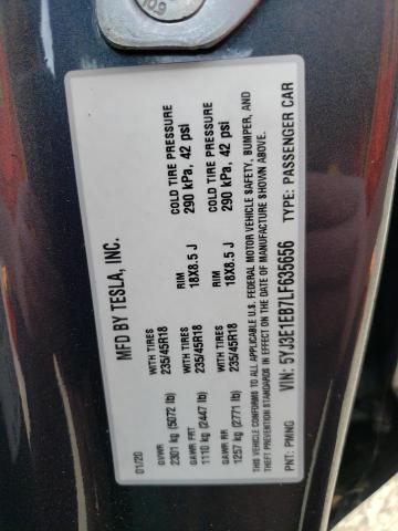 5YJ3E1EB7LF635656 Tesla MODEL 3