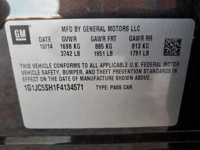 2015 CHEVROLET SONIC LT - 1G1JC5SH1F4134571