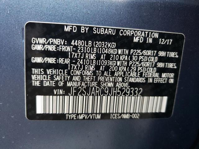 JF2SJARC9JH529332 Subaru Forester 2.5i Limited