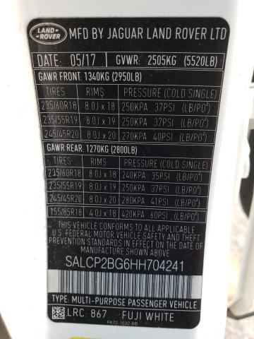 2017 LAND ROVER DISCOVERY - SALCP2BG6HH704241