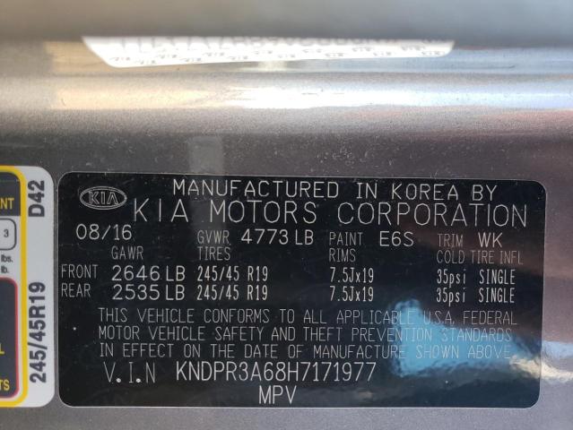 KNDPR3A68H7171977 KIA Sportage Sx