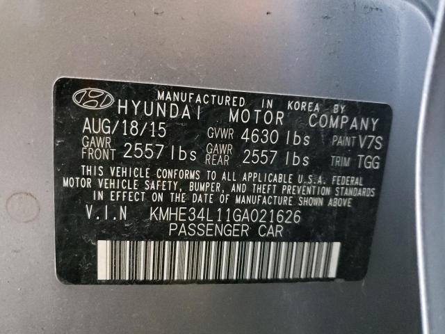 2016 HYUNDAI SONATA HYB - KMHE34L11GA021626