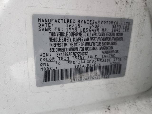 3N1AB7AP7GY210312 Nissan SENTRA S