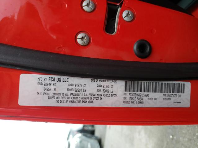 2C3CDZAG8GH158341 Dodge Challenger Sxt