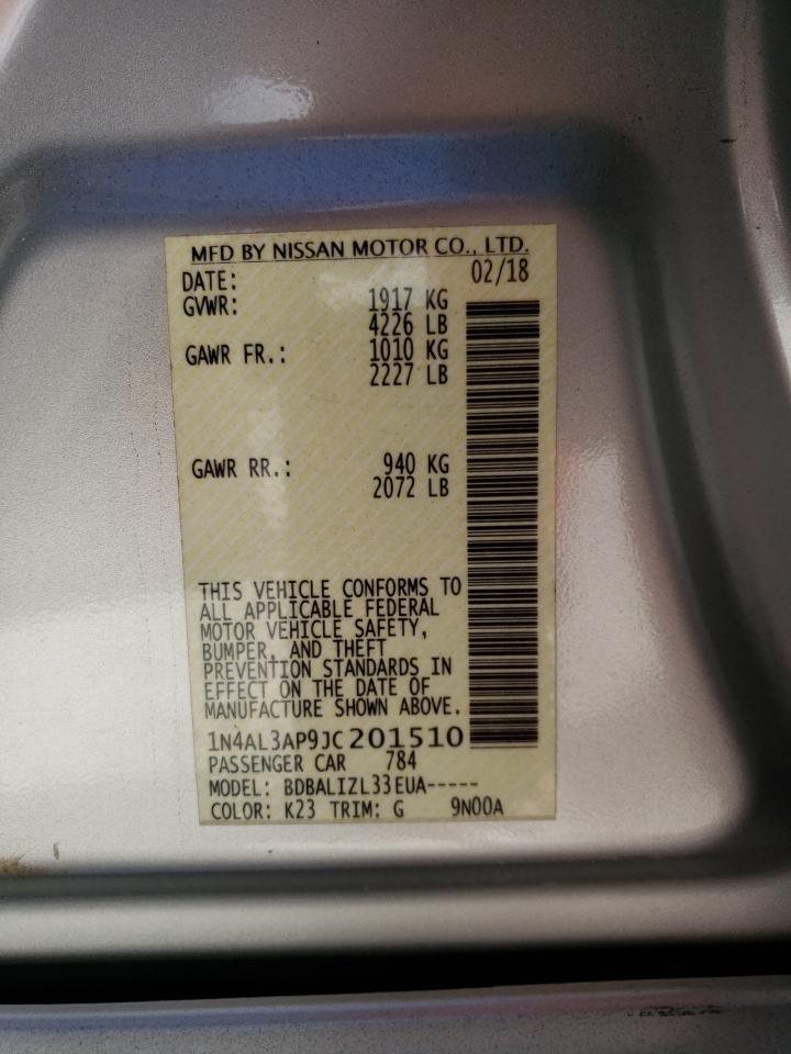 1N4AL3AP9JC201510 NISSAN ALTIMA 2018