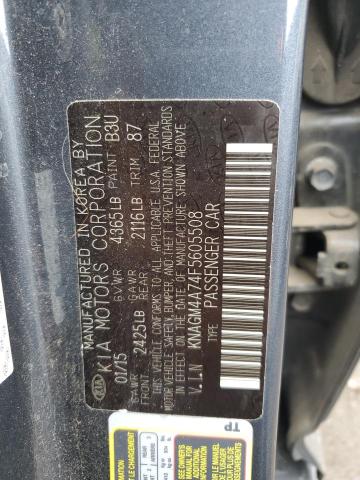 KNAGM4A74F5605508 KIA Optima Lx
