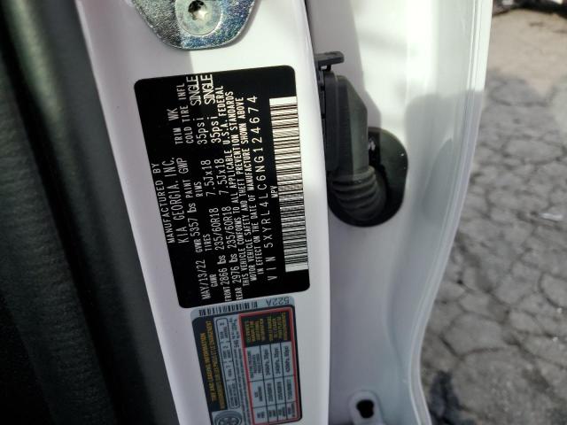 5XYRL4LC6NG124674 KIA SORENTO S