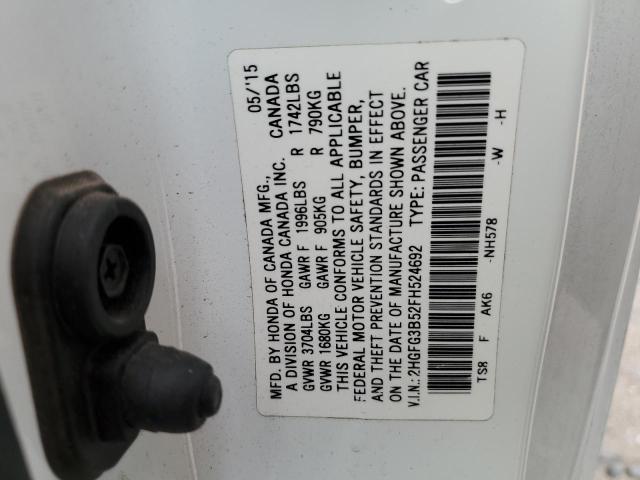 2015 HONDA CIVIC LX - 2HGFG3B52FH524692