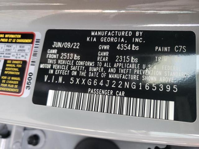5XXG64J22NG165395 KIA K5