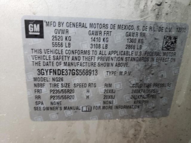 3GYFNDE37GS568913 Cadillac SRX
