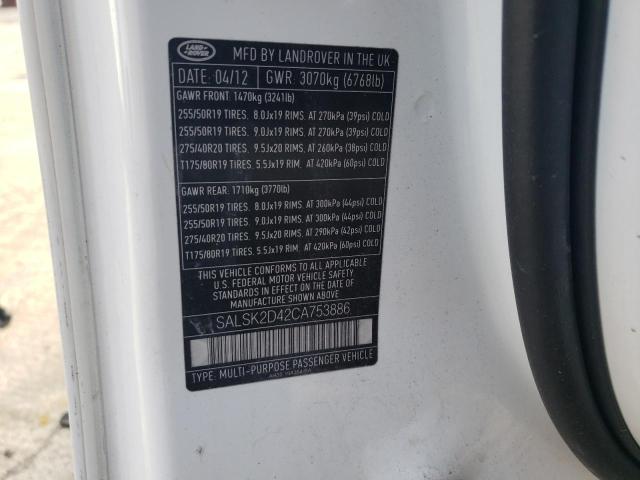 SALSK2D42CA753886 Land Rover RANGEROVER