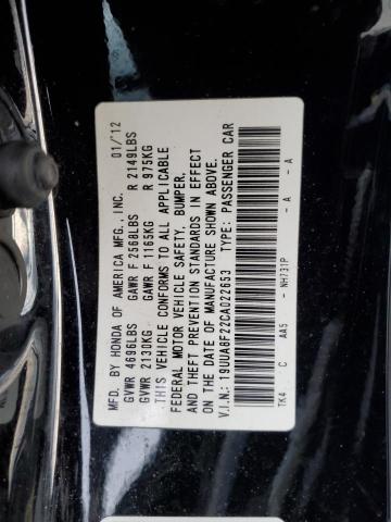 19UUA8F22CA022653 Acura TL