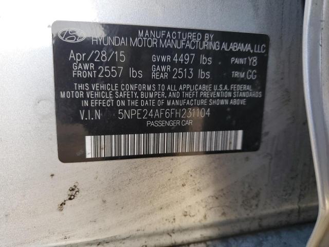 5NPE24AF6FH231104 Hyundai SONATA SE