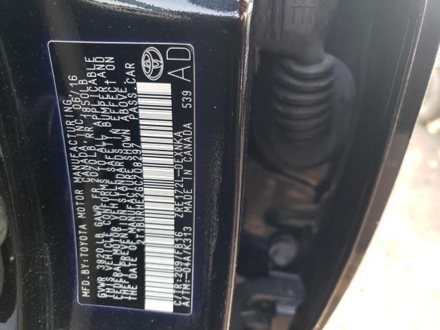 2016 TOYOTA COROLLA L 2T1BURHE2GC708297
