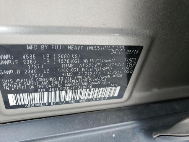 4S4BRCMCXE3288860 Subaru Outback 2.5i Limited