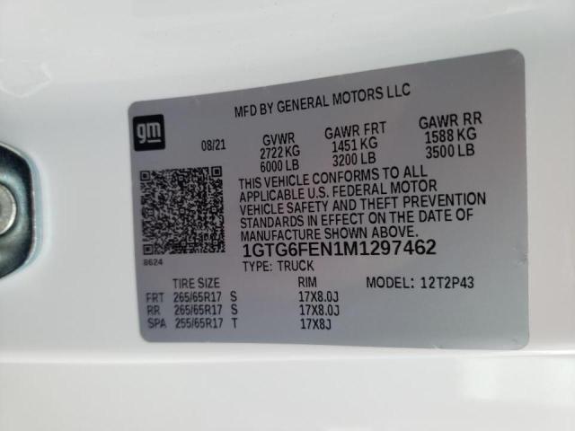2021 GMC CANYON AT4 1GTG6FEN1M1297462