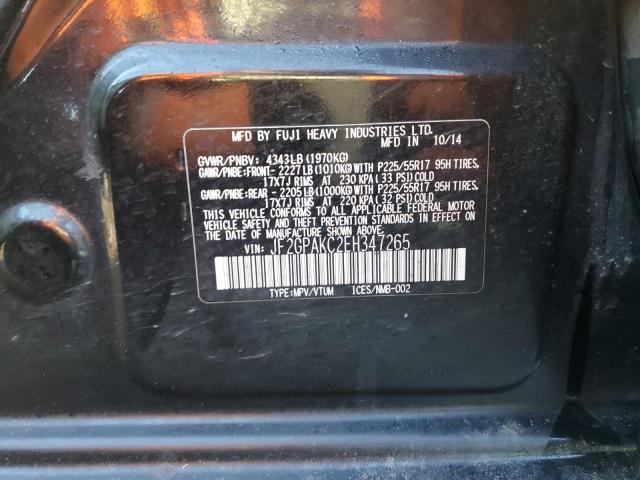 JF2GPAKC2EH347265 Subaru Xv Crosstrek 2.0 Limited