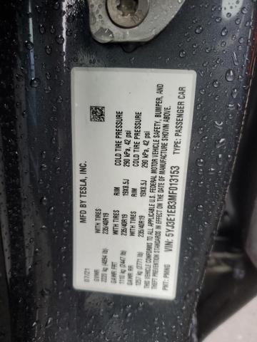 5YJ3E1EB3MF013153 Tesla MODEL 3