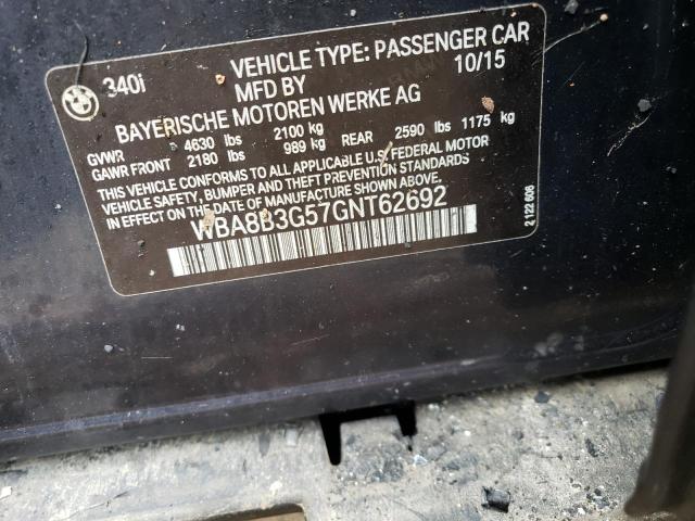 WBA8B3G57GNT62692 BMW 3 Series