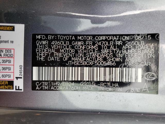 2015 LEXUS RC 350 - JTHSE5BCXF5005456