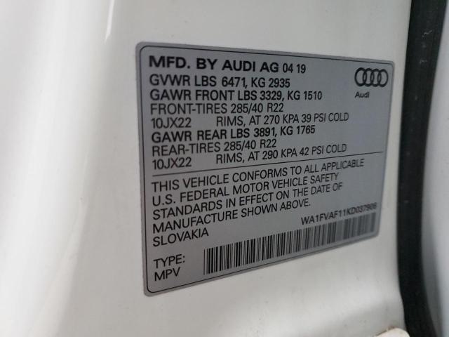 2019 AUDI Q8 PRESTIG - WA1FVAF11KD037906