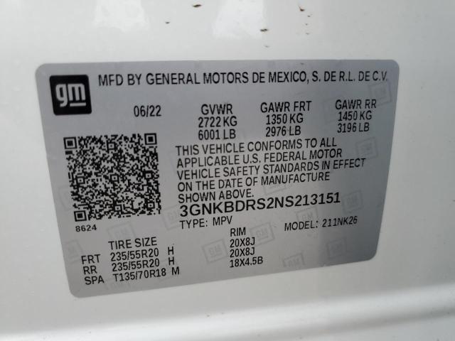 2022 CHEVROLET BLAZER 3LT - 3GNKBDRS2NS213151