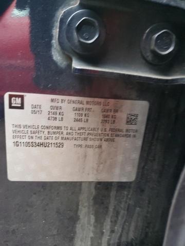 2017 CHEVROLET IMPALA LT - 1G1105S34HU211529