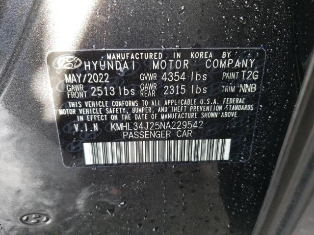 2022 HYUNDAI SONATA LIM - KMHL34J25NA229542