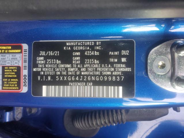 5XXG64J26NG099837 KIA K5 GT LINE