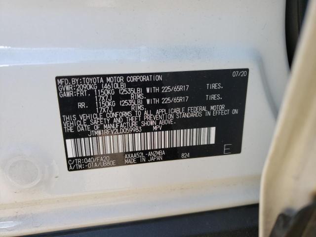 2020 TOYOTA RAV4 XLE - JTMW1RFV2LD059983